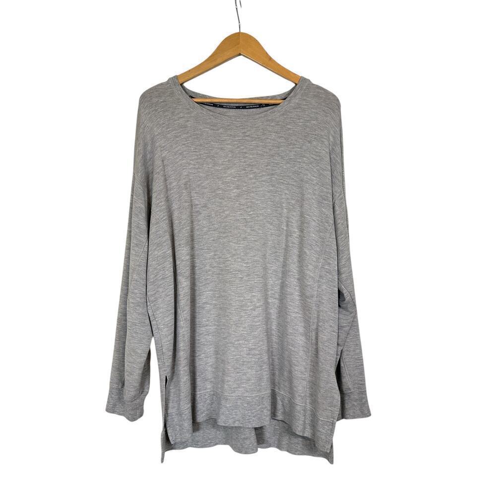 Recreation by Thread & Supply Women's High-Low Oversized Lounge Top Size L Gray